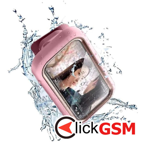 Techsuit - Phone Holder (LC-999) - Wall Box Case, Anti-Fog, Retractable, Adjustable, Waterproof, for 4-7inch Phones - Gold Pink