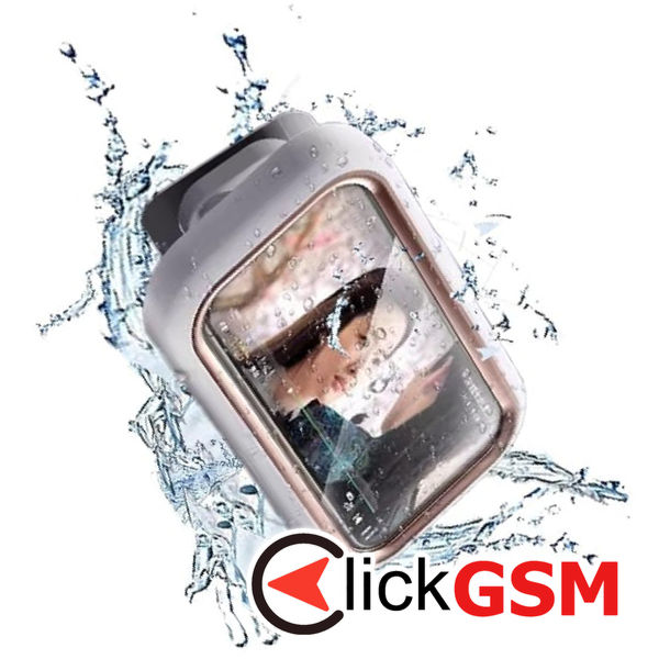 Techsuit - Phone Holder (LC-999) - Wall Box Case, Anti-Fog, Retractable, Adjustable, Waterproof, for 4-7inch Phones - Gold White