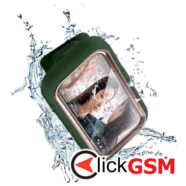 Techsuit - Phone Holder (LC-999) - Wall Box Case, Anti-Fog, Retractable, Adjustable, Waterproof, for 4-7inch Phones - Gold Green