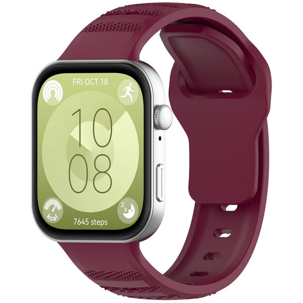 Techsuit - Watchband (W050) - Huawei Watch Fit 3 - Bordeaux