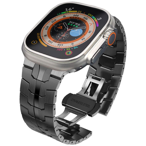 Techsuit - Watchband (W063) - Apple Watch 1/2/3/4/5/6/7/8/9/10/SE/SE 2/Ultra/Ultra 2 (42/44/45/46/49mm) - Titanium