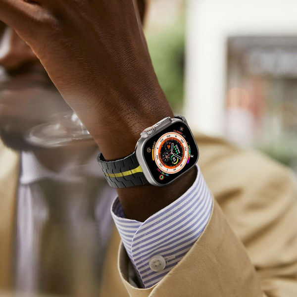 Techsuit - Watchband (W063) - Apple Watch 1/2/3/4/5/6/7/8/9/10/SE/SE 2/Ultra/Ultra 2 (42/44/45/46/49mm) - Titanium