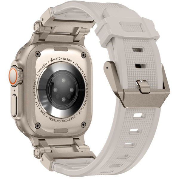 Techsuit - Watchband (W064) - Apple Watch 1/2/3/4/5/6/7/8/9/10/SE/SE 2/Ultra/Ultra 2 (42/44/45/46/49mm) - Titanium Silver Starlight