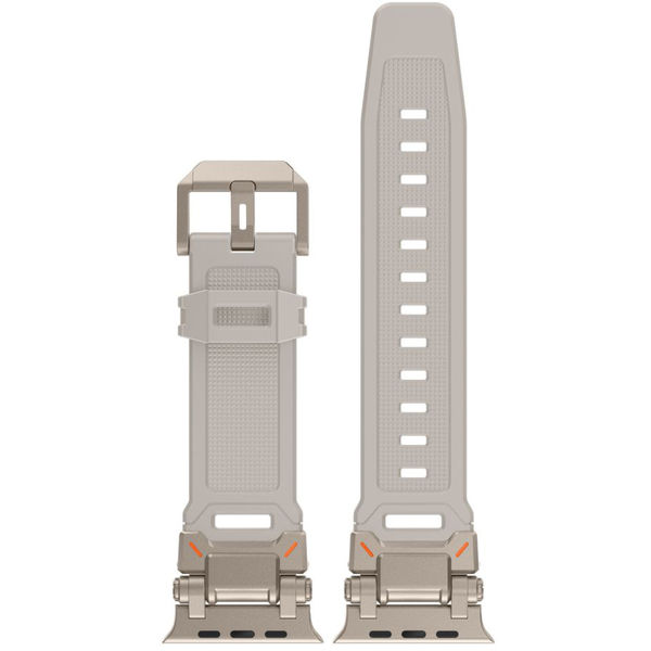 Techsuit - Watchband (W064) - Apple Watch 1/2/3/4/5/6/7/8/9/10/SE/SE 2/Ultra/Ultra 2 (42/44/45/46/49mm) - Titanium Silver Starlight