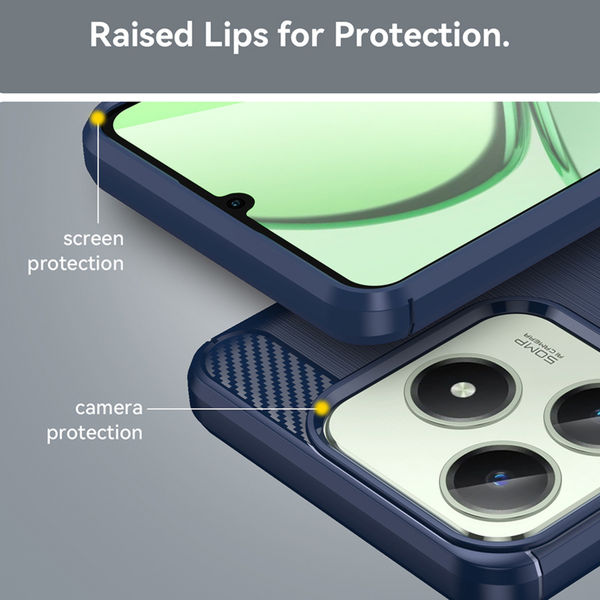 Techsuit - Carbon Silicone - Realme C61 / Realme C63 - Blue
