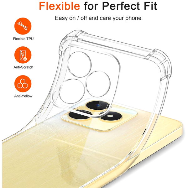 Techsuit - Shockproof Clear Silicone - Realme C61 / Realme C63 - Clear