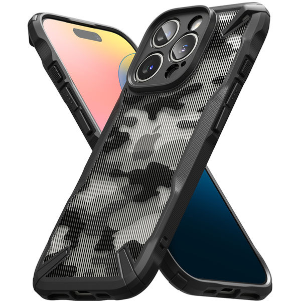 Ringke - Fusion X Design - iPhone 16 Pro Max - Camo Black