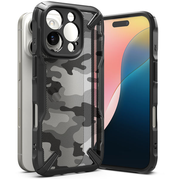 Ringke - Fusion X Design - iPhone 16 Pro Max - Camo Black