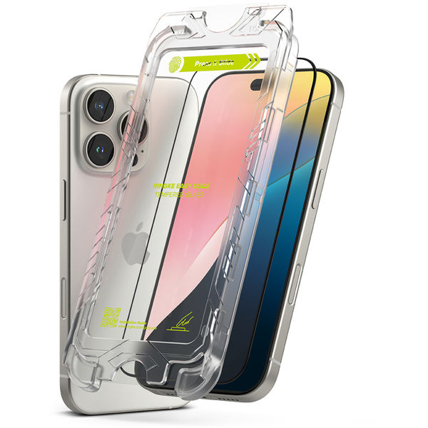 Ringke - Easy Slide Tempered Glass (2 pack) - iPhone 16 Pro Max - Clear
