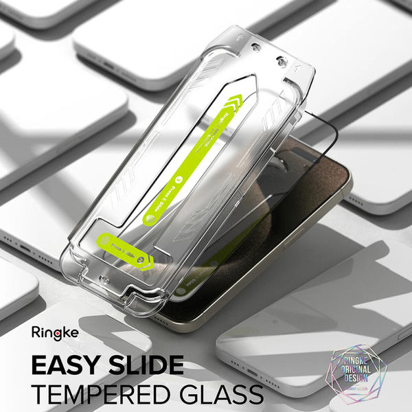 Ringke - Easy Slide Tempered Glass (2 pack) - iPhone 16 Pro Max - Clear