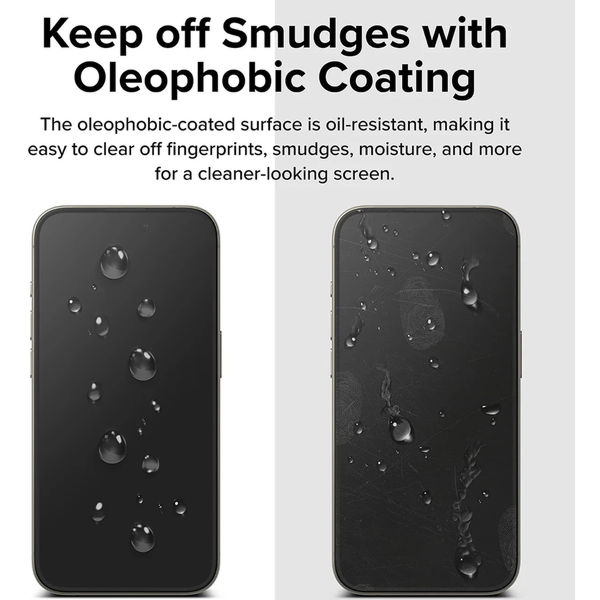 Ringke - Easy Slide Tempered Glass (2 pack) - iPhone 16 Pro Max - Clear