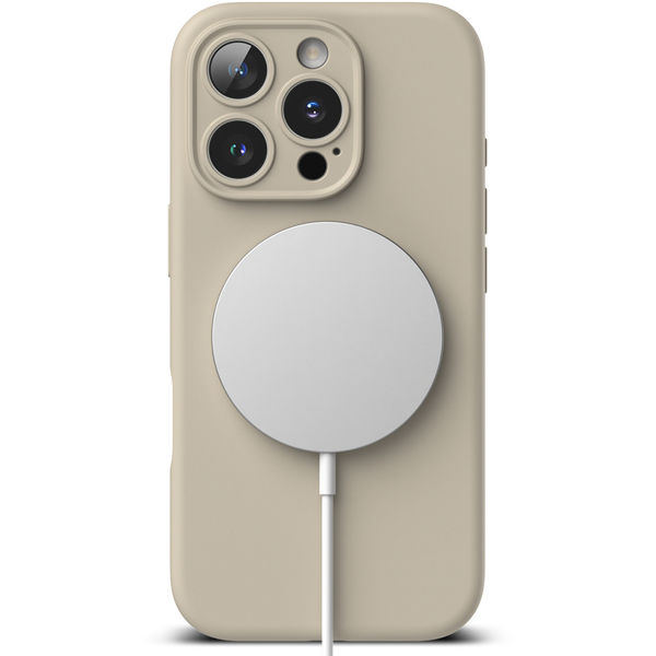 Ringke - Silicone Magnetic MagSafe - iPhone 16 Pro - Stone