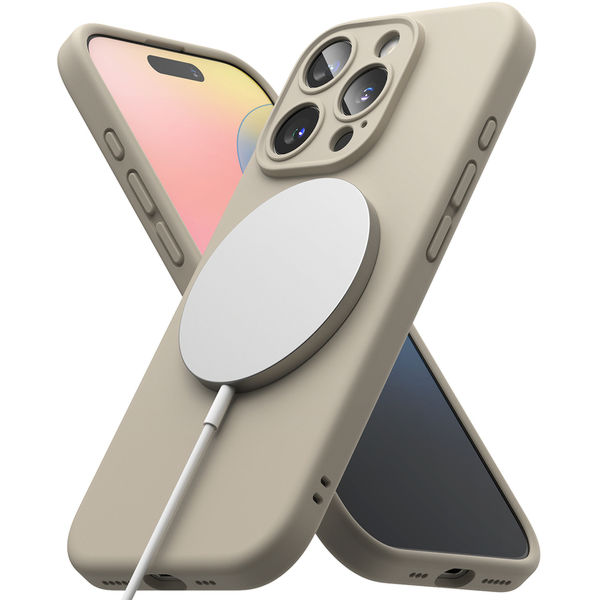 Ringke - Silicone Magnetic MagSafe - iPhone 16 Pro - Stone