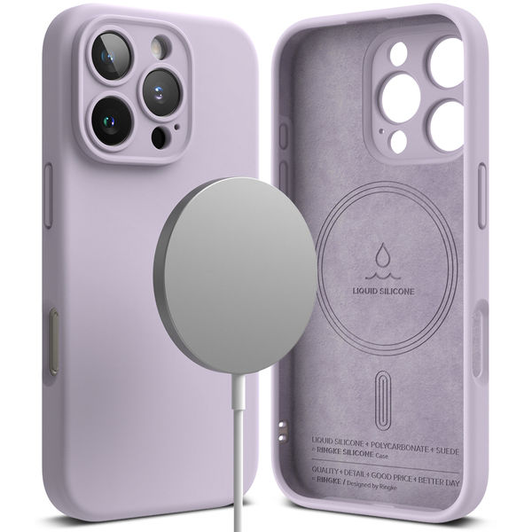 Ringke - Silicone Magnetic MagSafe - iPhone 16 Pro - Lavender
