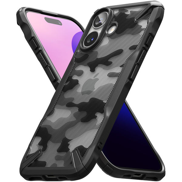 Ringke - Fusion X Design - iPhone 16 Plus - Camo Black