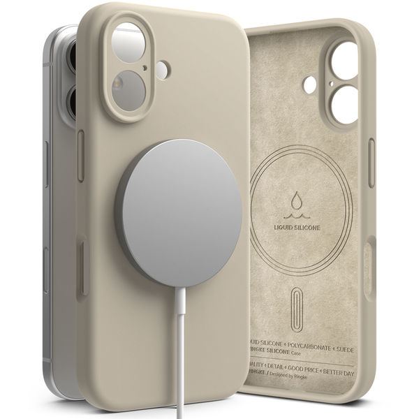 Ringke - Silicone Magnetic MagSafe - iPhone 16 - Stone