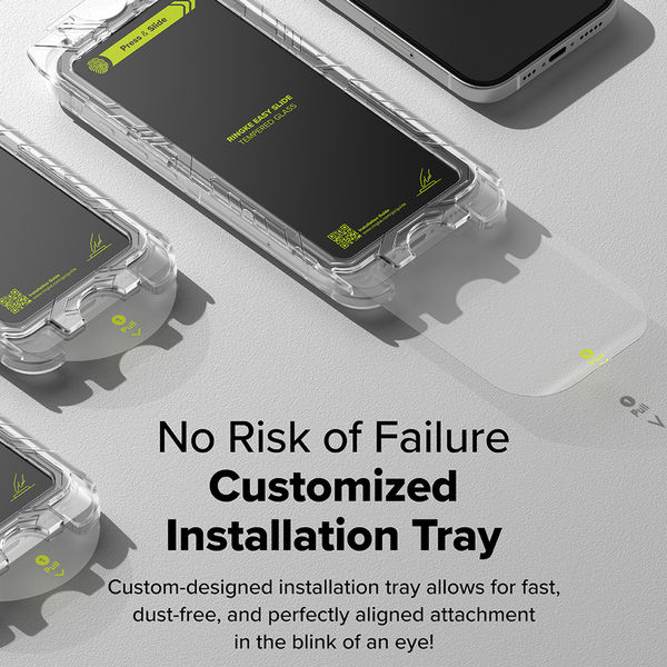 Ringke - Easy Slide Tempered Glass (2 pack) - iPhone 16 / iPhone 15 - Clear