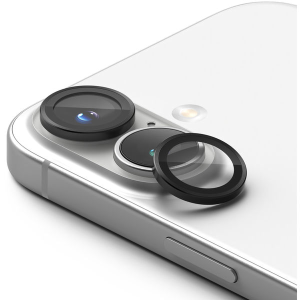 Ringke - Camera Lens Frame Glass (2 pack) - iPhone 16 / iPhone 16 Plus - Black
