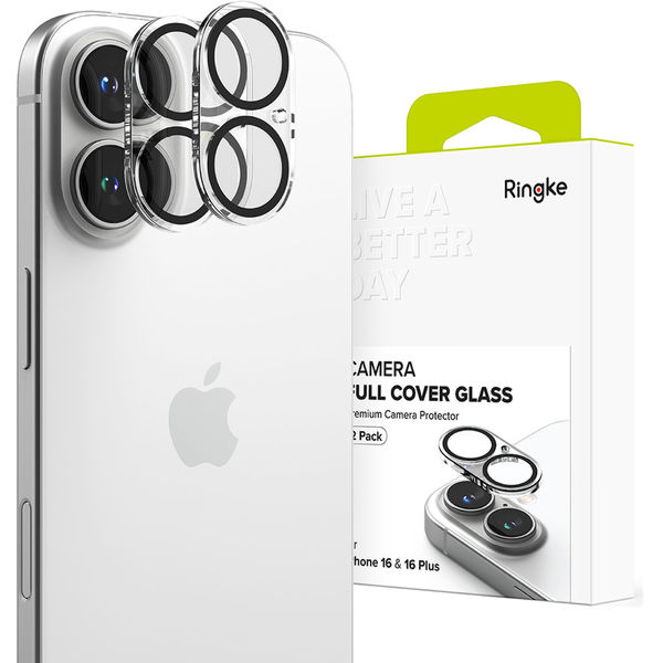 Ringke - Camera Protector Glass (2 pack) - iPhone 16 / iPhone 16 Plus - Clear