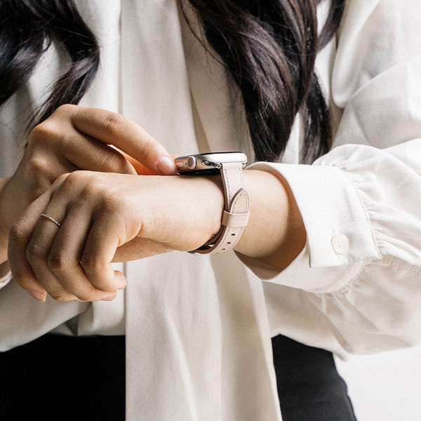 Ringke - Leather One Slim - Apple Watch SE 40mm - Cozy Pink