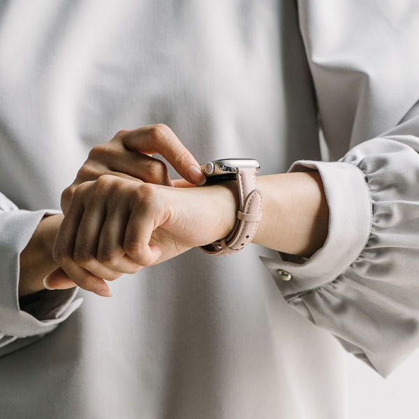 Ringke - Leather One Padded Slim - Apple Watch SE 40mm - Cozy Pink