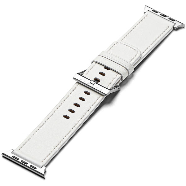 Ringke - Leather One Basic Bold - Apple Watch 1/2/3/4/5/6/7/8/9/10/SE/SE 2/Ultra/Ultra 2 (42/44/45/46/49mm) - White