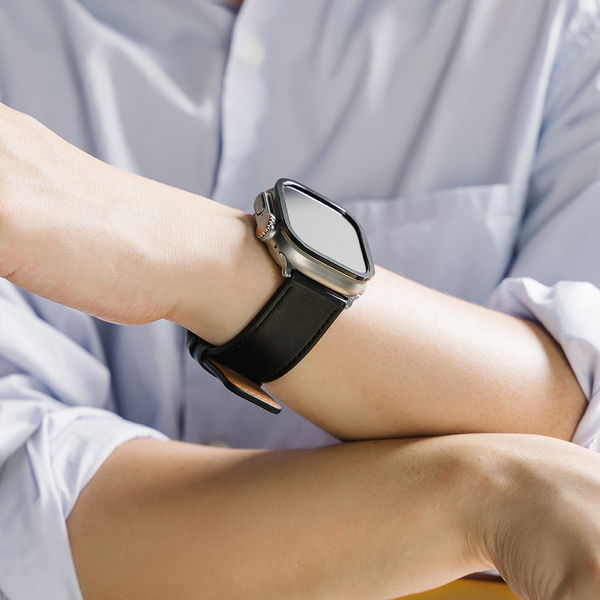 Ringke - Leather One Basic Bold - Apple Watch 1/2/3/4/5/6/7/8/9/10/SE/SE 2/Ultra/Ultra 2 (42/44/45/46/49mm) - White