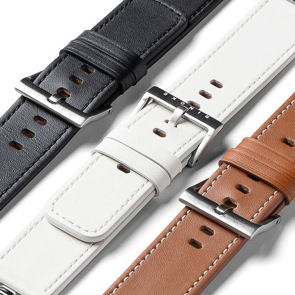 Ringke - Leather One Basic Bold - Apple Watch 1/2/3/4/5/6/7/8/9/10/SE/SE 2/Ultra/Ultra 2 (42/44/45/46/49mm) - White