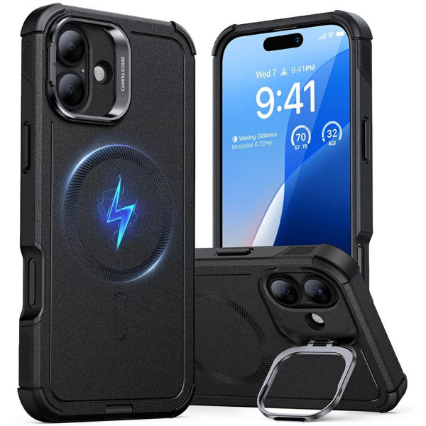 ESR - Cyber Armor Kickstand - iPhone 16 - Black