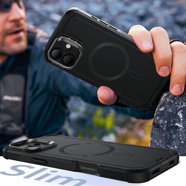 ESR - Cyber Armor Kickstand - iPhone 16 - Black