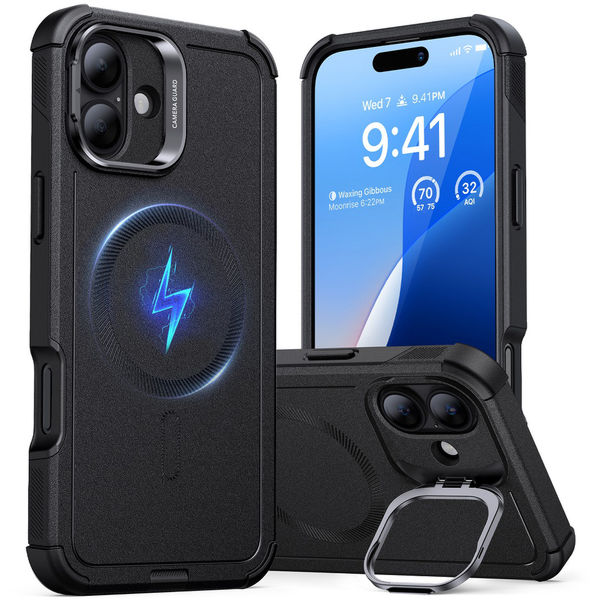 ESR - Cyber Armor Kickstand - iPhone 16 Plus - Black