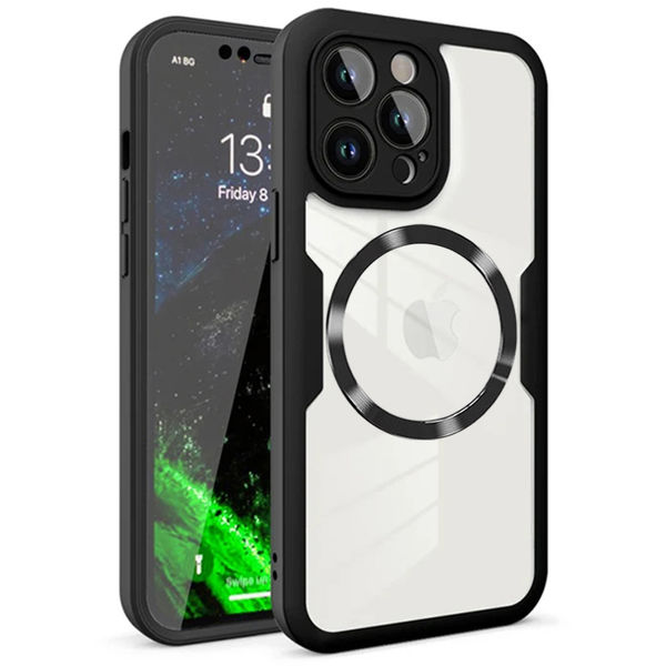 Techsuit - ColorVerse 360 MagSafe Series + Screen Protector - iPhone 12 Pro - Black