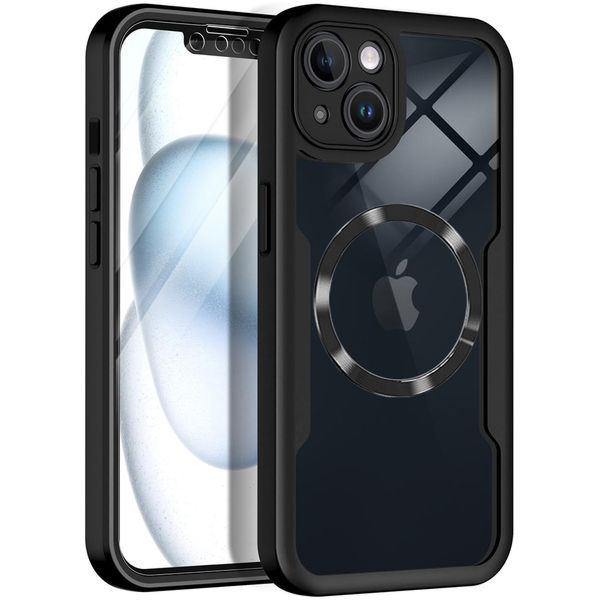 Techsuit - ColorVerse 360 MagSafe Series + Screen Protector - iPhone 13 - Black