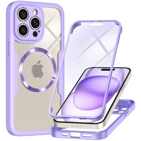 Techsuit - ColorVerse 360 MagSafe Series + Screen Protector - iPhone 14 Pro - Purple