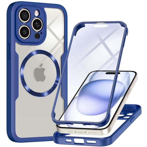 Techsuit - ColorVerse 360 MagSafe Series + Screen Protector - iPhone 14 Pro Max - Blue