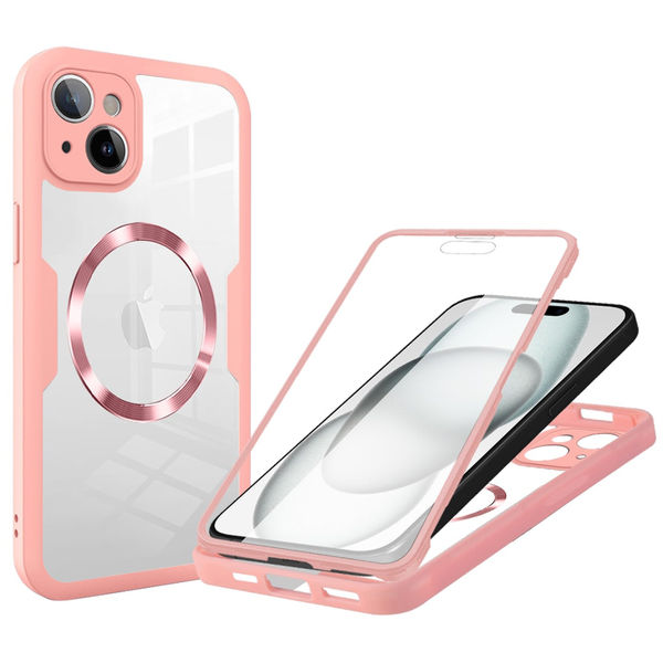 Techsuit - ColorVerse 360 MagSafe Series + Screen Protector - iPhone 15 - Pink