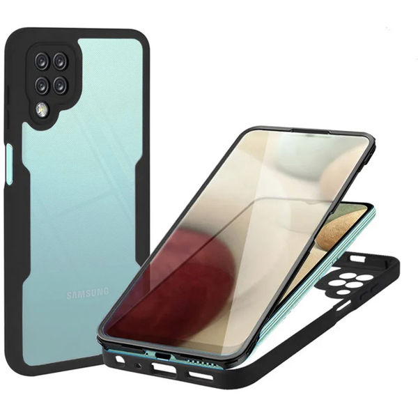 Techsuit - ColorVerse 360 Series + Screen Protector - Samsung Galaxy A22 5G - Black