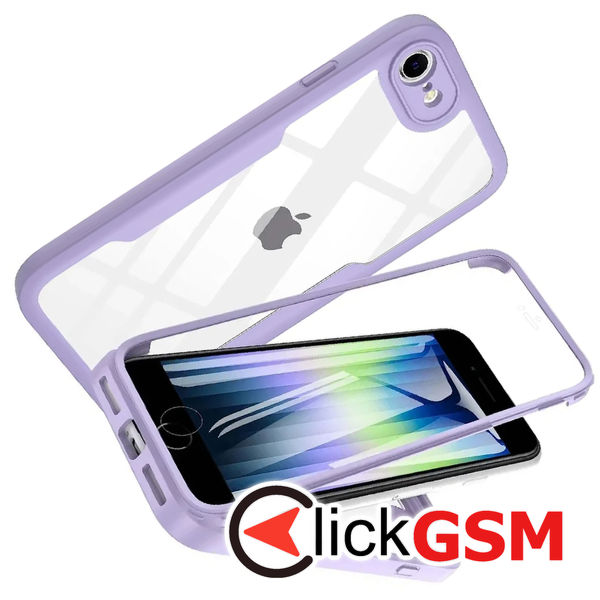 Techsuit - ColorVerse 360 Series + Screen Protector - iPhone 7 / 8 / SE 2, SE 2020 / SE 3, SE 2022 - Purple