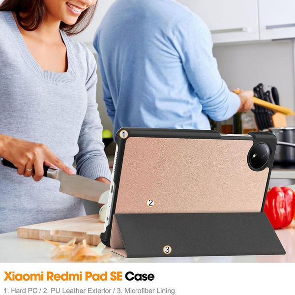 Techsuit - FoldPro - Xiaomi Redmi Pad SE 4G 8.7 - Rose Gold