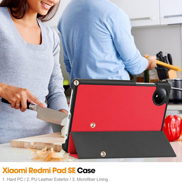 Techsuit - FoldPro - Xiaomi Redmi Pad SE 4G 8.7 - Red
