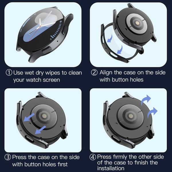 Techsuit - Defense360 Pro - Samsung Galaxy Watch7 (40mm) - Black