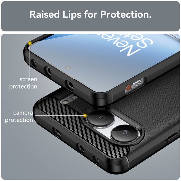 Techsuit - Carbon Silicone - OnePlus Nord 4 - Black