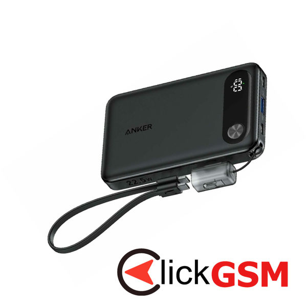 Anker - Power Bank PowerCore (A1257G11) - 2x Type-C, 1x USB, 10000mAh, 22.5W - Black