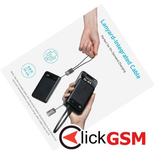 Anker - Power Bank PowerCore (A1257G11) - 2x Type-C, 1x USB, 10000mAh, 22.5W - Black