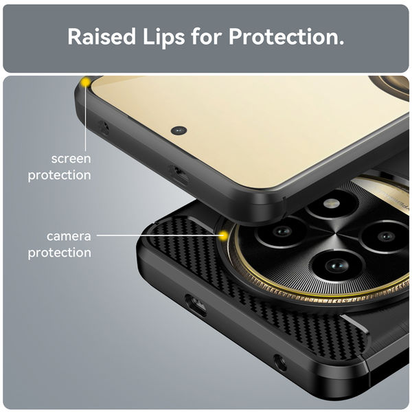 Techsuit - Carbon Silicone - Realme 13 Pro / 13 Pro+ - Black