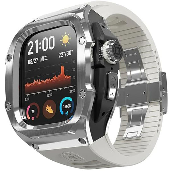 ShellBox - Waterproof IP68 + Watchband - Apple Watch Ultra / Ultra 2 - Silver