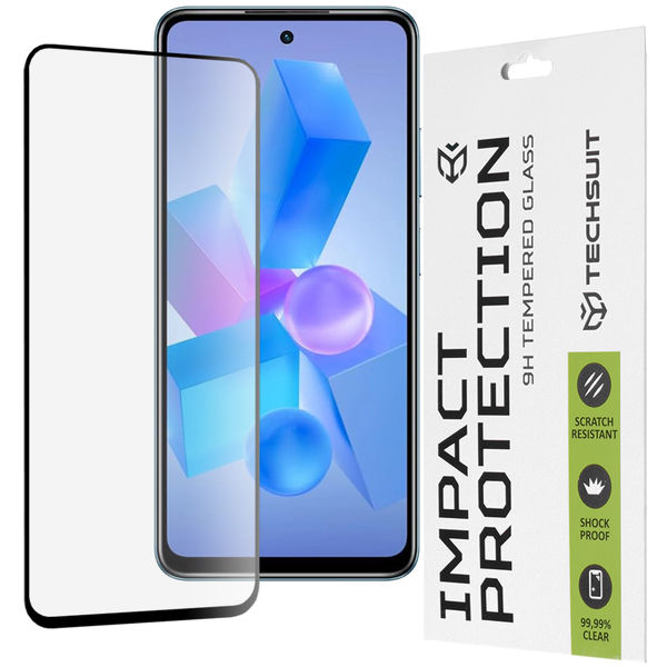 Techsuit - 111D Full Cover / Full Glue Glass - Infinix Hot 40 / 40 Pro / Tecno Spark 20 Pro / Pova 5 Pro - Black