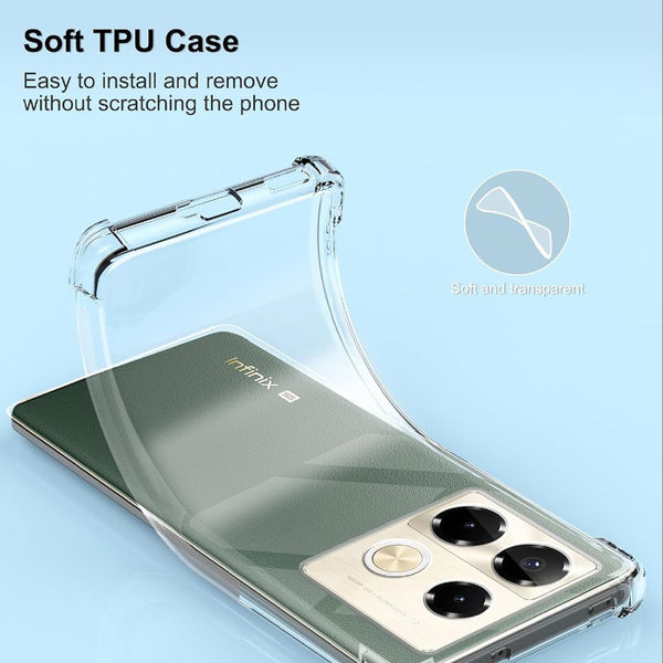 Techsuit - Shockproof Clear Silicone - Infinix Note 40 - Clear