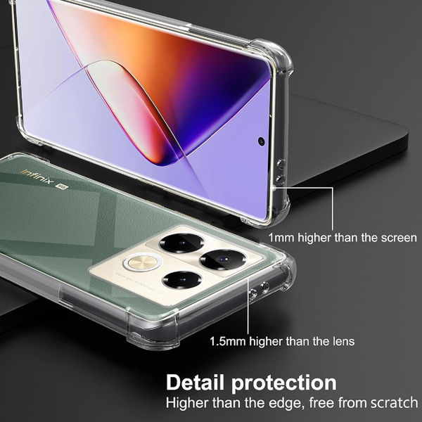 Techsuit - Shockproof Clear Silicone - Infinix Note 40 - Clear