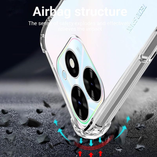 Techsuit - Shockproof Clear Silicone - Infinix Smart 8 - Clear